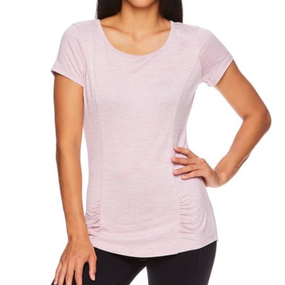 Women's Gaiam Energy Yoga Tee Color: Lavender Frost